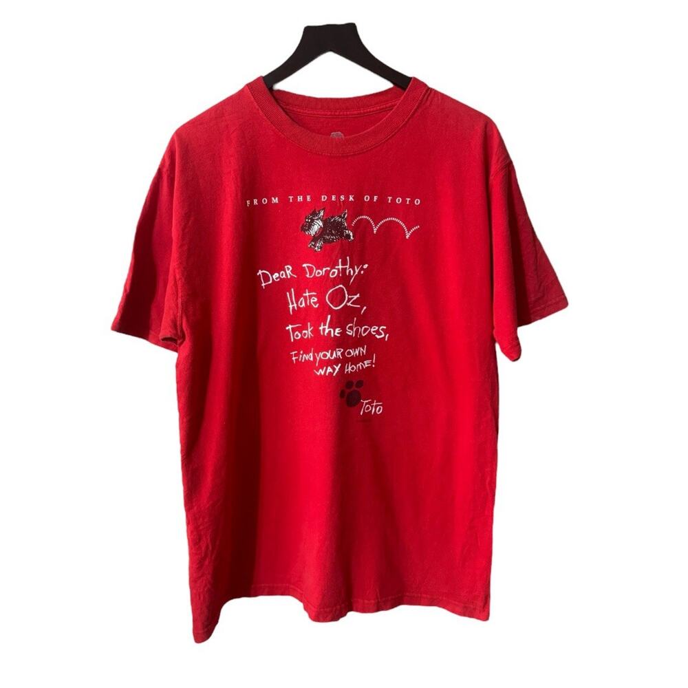 Wizard of Oz Dear Dorothy Red T-Shirt Size Large 100% Cotton